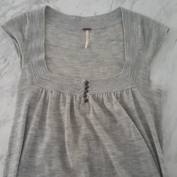 Free People | Long grey wool Sweater - Picture 1 of 7